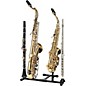 Titan Folding Alto and Tenor Double Saxophone Stand With Double Flute or Double Clarinet Peg