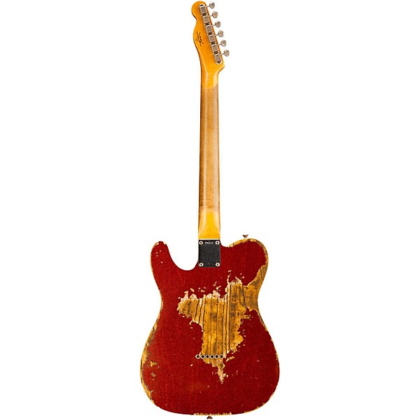 Fender Custom Shop 1960 Relic Telecaster Electric Guitar Aged Red Sparkle