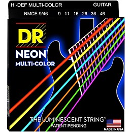 DR Strings Hi-Def NEON Multi-Color Coated Light N' Heavy Electric Guitar Strings (9-46)