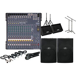 Yamaha MG166CX with PVXp 12 PA Package with Monitors | Guitar Center