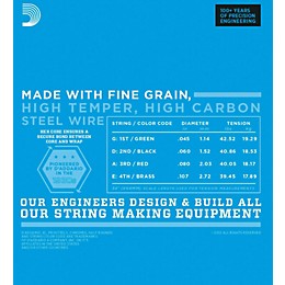 D'Addario EXL170BT Balanced Tension Long Scale Electric Bass String Set (45-107) 2 Pack