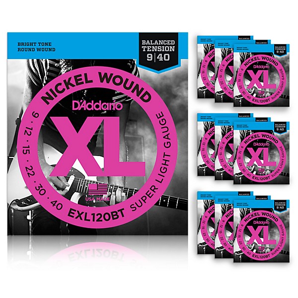 D'Addario EXL120BT Balanced Tension X-Lite Electric Guitar Strings 10-Pack