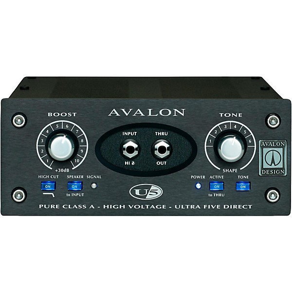 Open Box Avalon U5 Pure Class A Mono Instrument DI-Preamplifier Level 1 Black