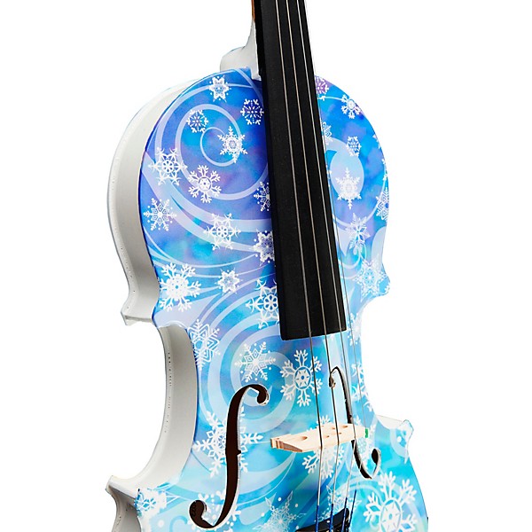 Open Box Rozanna's Violins Snowflake Series Violin Outfit Level 2 4/4 Size 190839158482