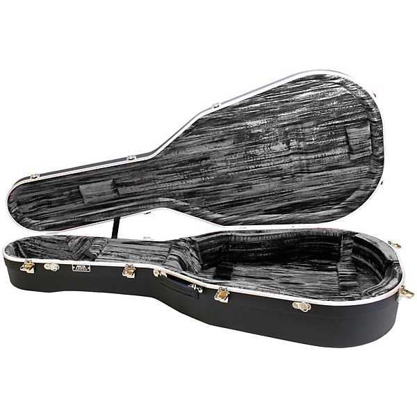 Open Box Hiscox Cases Liteflite Artist Acoustic Guitar Case - Black Shell/Silver Interior Level 2 Regular 190839664594