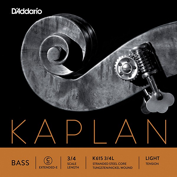D'Addario Kaplan Series Double Bass C (Extended E) String 3/4 Size Light