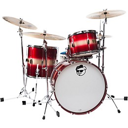 Pork Pie Hip Pig 3-Piece Mahogany shell Pack with 22" Bass Drum Red/Gold Duco Finish