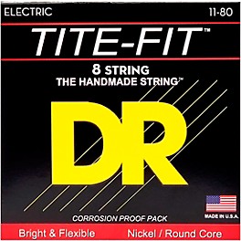 DR Strings Tite-Fit Nickel Plated Extra Heavy 8-String Electric Guitar Strings (11-80)