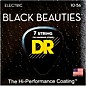 DR Strings BLACK BEAUTIES Black Coated Medium 7-String Electric Guitar Strings (10-56) thumbnail