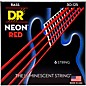 Clearance DR Strings Hi-Def NEON Red Coated Medium 6-String Bass Strings (30-125) thumbnail