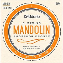 D'Addario EJ74 Phosphor Bronze Medium Mandolin Strings (11-40)