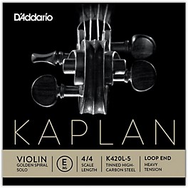 D'Addario Kaplan Golden Spi... D'Addario Kaplan Golden Spiral Solo Series Violin E String 4/4 Size Solid Steel Heavy Loop End