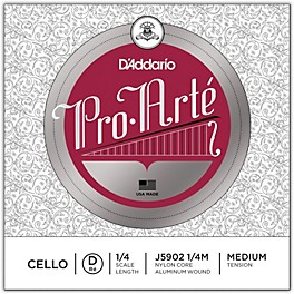 D'Addario Pro-Arte Series Cello D String 1/4 Size