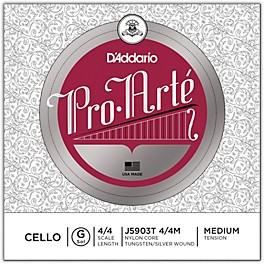 D'Addario Pro-Arte Series Cello G String 4/4 Size Tungsten D'Addario Pro-Arte Series Cello G String 4/4 Size Tungsten