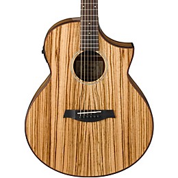 Open Box Ibanez Exotic Wood AEW40ZW-NT Acoustic-Electric