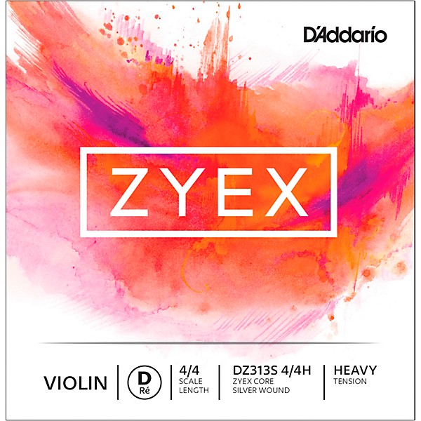 D'Addario Zyex Series Violin D String 4/4 Size Heavy Silver