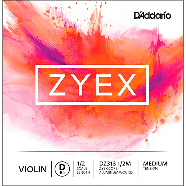 D'Addario Zyex Series Violin D String 1/2 Size
