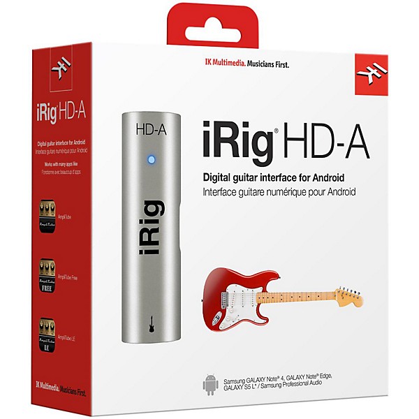 IK Multimedia iRig HD-A Studio-Quality Guitar Interface for Android Devices