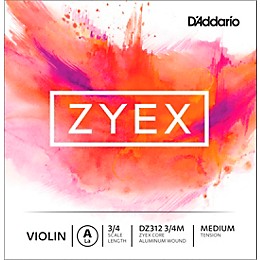 D'Addario Zyex Series Violin A String 3/4 Size