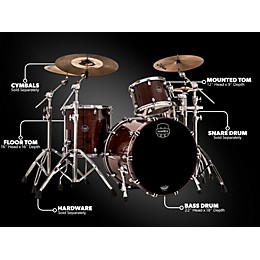 Mapex Saturn V 3-Piece Rock Shell Pack Transparent Espresso Walnut