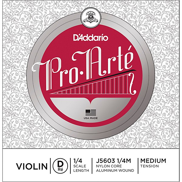 D'Addario Pro-Arte Series Violin D String 1/4 Size