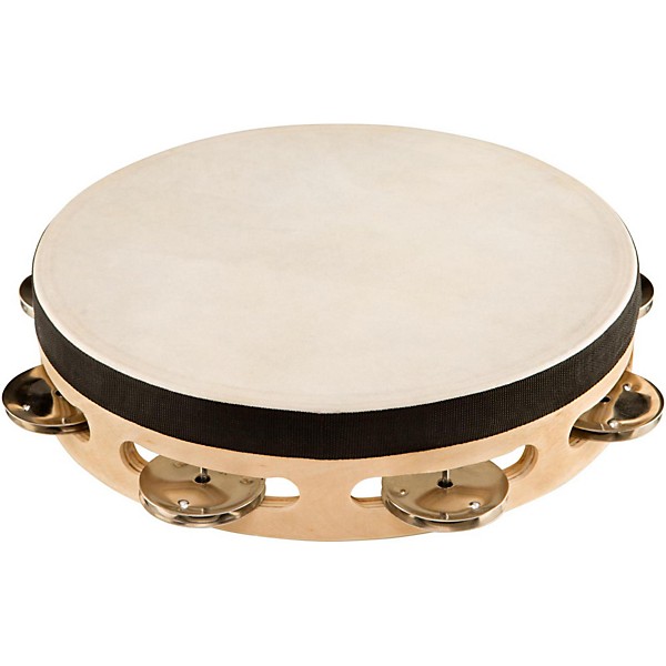 Sound Percussion Labs Baja Percussion Single Row Tambourine With Steel Jingles 8 in. Natural