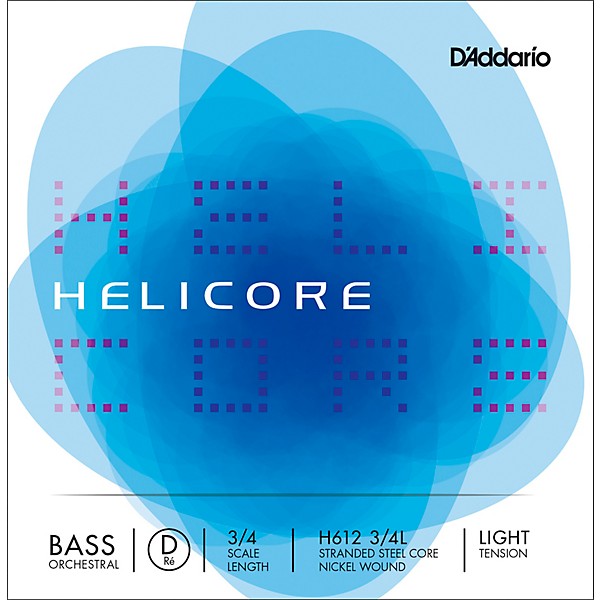 D'Addario Helicore Orchestral Series Double Bass D String 3/4 Size Light