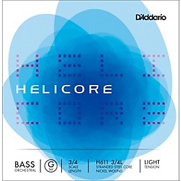 D'Addario Helicore Orchestral Series Double Bass G String 3/4 Size Light