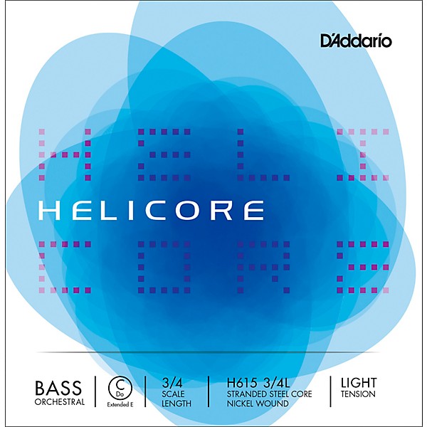 D'Addario Helicore Orchestral Series Double Bass C (Extended E String 3/4 Size Light