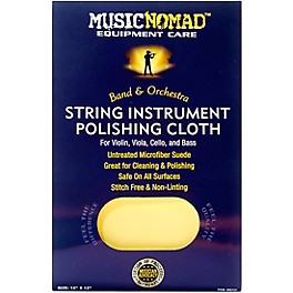 Music Nomad String Instrument Microfiber Polishing Cloth for Violin, Viola, Cello & Bass 12 x 12 in.