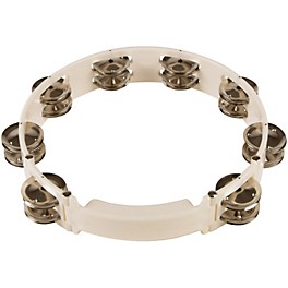 Sound Percussion Labs Baja Percussion Shape Shifter Tambourine With Double-Row Steel Jingles White