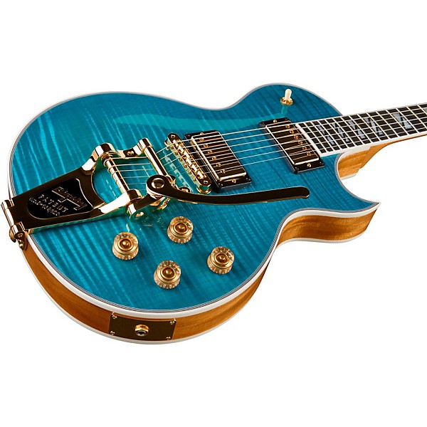 Gibson Les Paul Supreme Florentine With Bigsby Tremolo Electric Guitar Caribbean Blue