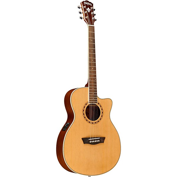 Open Box Washburn WF19CE Mahogany Folk Acoustic-Electric Guitar Level 2 Natural 888365998053