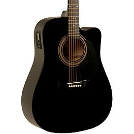 Rogue RA-090 Dreadnought Cutaway Acoustic-Electric Guitar ... Rogue RA-090 Dreadnought Cutaway Acoustic-Electric Guitar Black