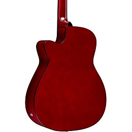 Rogue RA-090 Concert Cutaway Acoustic-Electric Guitar Red