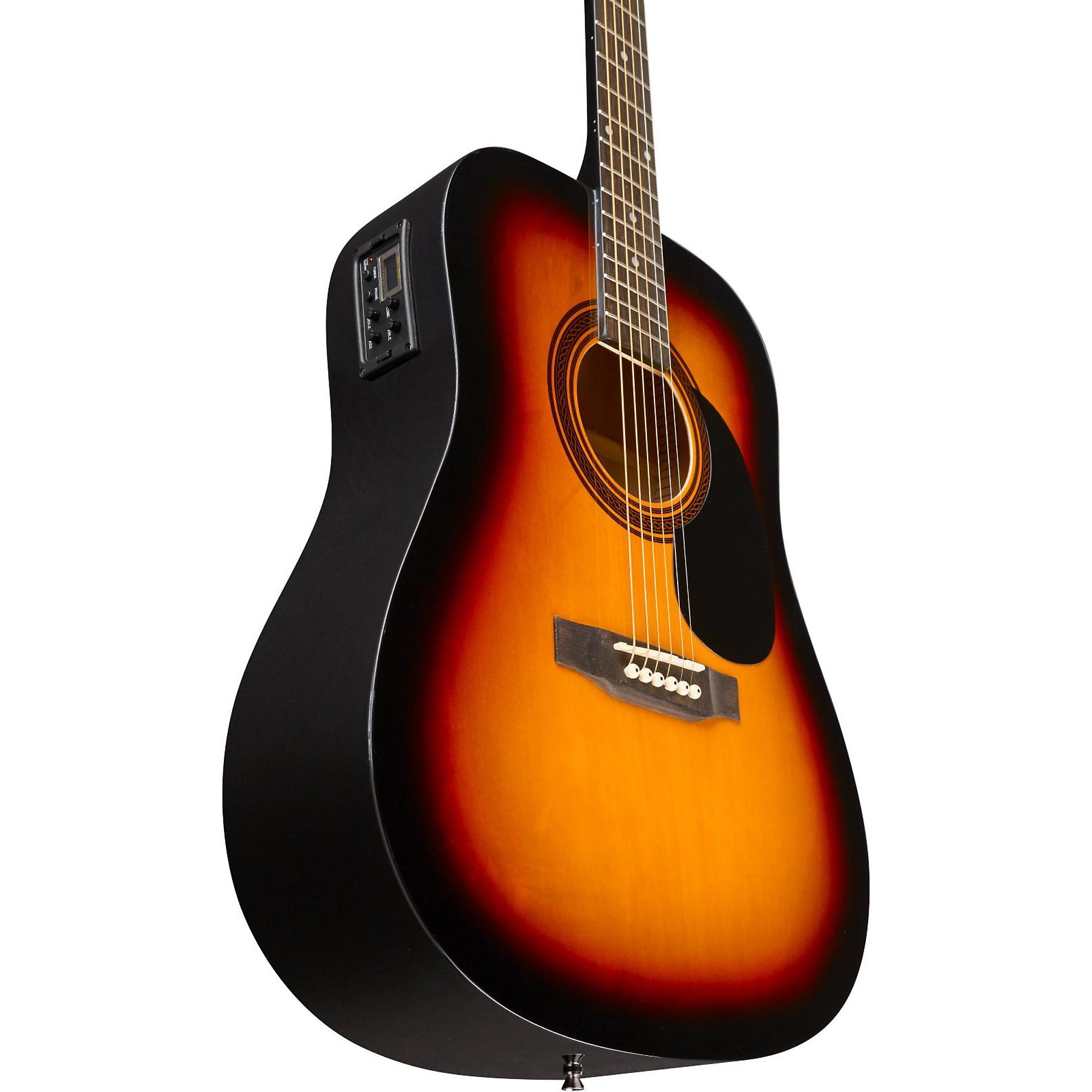 Rogue RA-090 Dreadnought Acoustic-Electric Guitar Sunburst