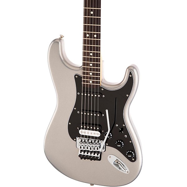 Fender Standard Stratocaster w/Floyd Rose HSS Rosewood Fingerboard Electric Guitar Ghost Silver