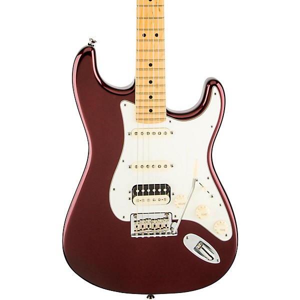 Fender American Standard Stratocaster HSS Shawbucker Maple Fingerboard Electric Guitar Bordeaux Metallic