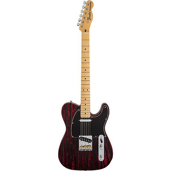 Fender Limited Edition Sandblasted Telecaster Maple Fingerboard Electric Guitar Transparent Crimson