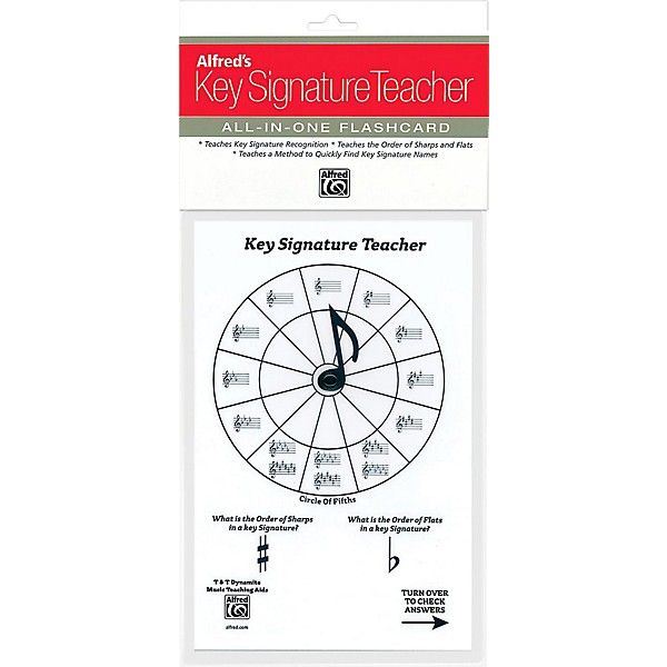 Alfred Alfred's Music Key Signature Teacher All-In-One Flashcard (White)