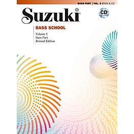 Suzuki Suzuki Bass School Book & CD Volume 3 (Revised)