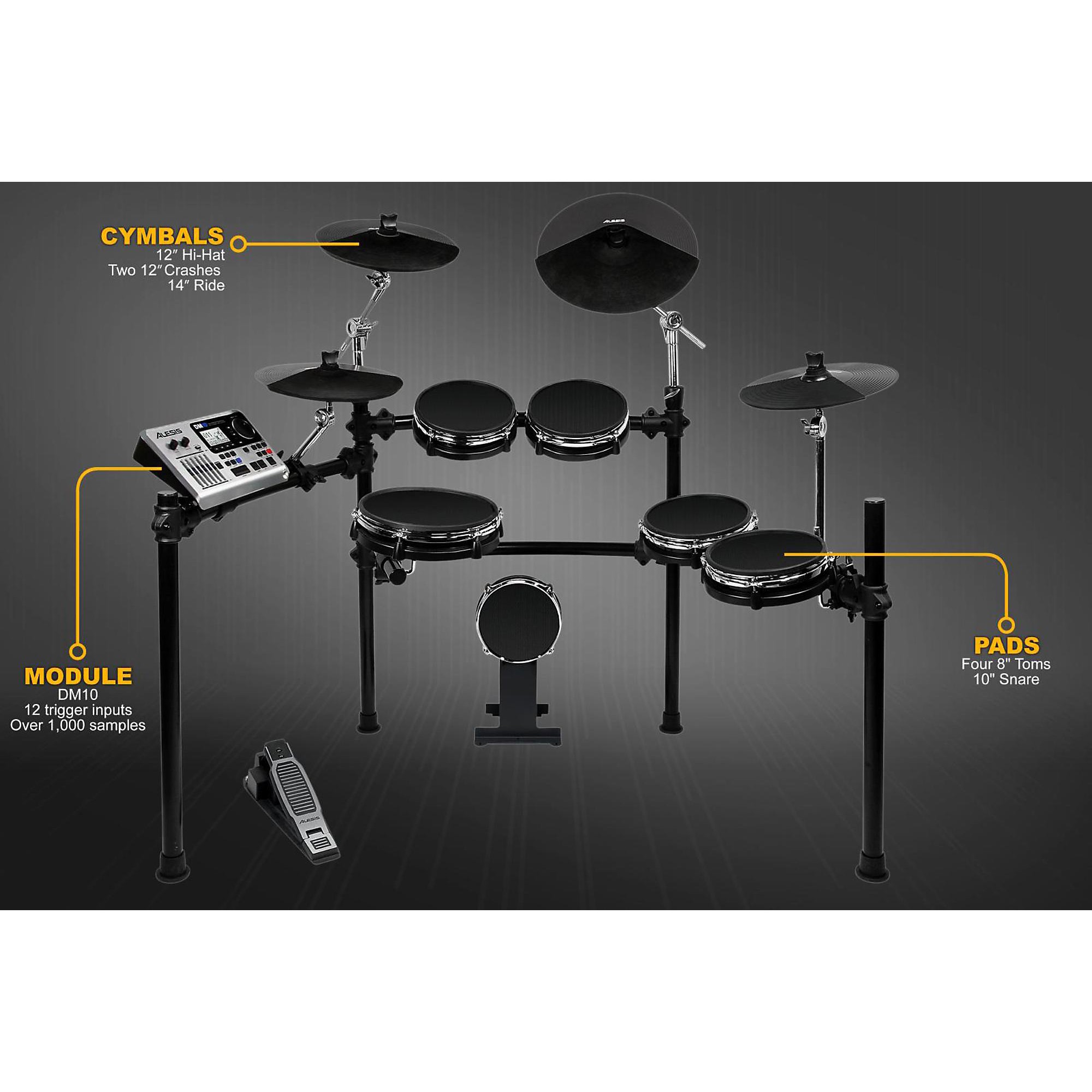 Open Box Alesis DM10 Studio Electronic Drum Kit with Mesh Heads