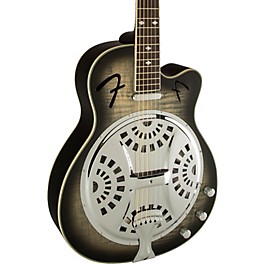 Blemished Fender Roosevelt CE Cutaway Resonator Acoustic-Electric Guitar Level 2 Moonlight Black Burst 888365522876