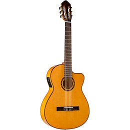 Open Box Lucero LFB250Sce Spruce/Cypress Thinline Acoustic-Electric Classical Guitar Level 2 Natural 197881062033