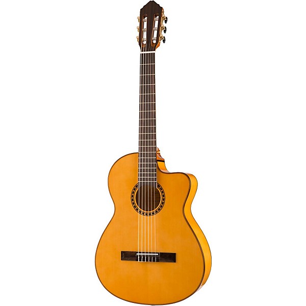 Open Box Lucero LFB250Sce Spruce/Cypress Thinline Acoustic-Electric Classical Guitar Level 1 Natural