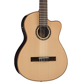 Lucero LFN200SCE Spruce/Rosewood Thinline Acoustic-Electric Classical Guitar Natural