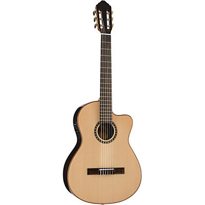 Lucero Lfn200sce Spruce/Rosewood Thinline Acoustic-Electric Classical Guitar Natural for sale