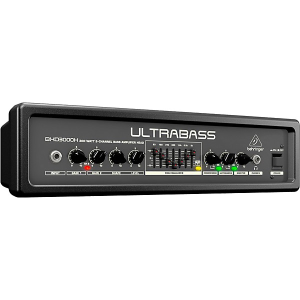 Open Box Behringer Ultrabass 300 Watt 2-Channel 7-Band FBQ Equalizer Bass Amplifier Head Level 2 Black 190839194985