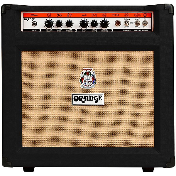 Open Box Orange Amplifiers TH30C 30W 1x12 Tube Guitar Combo Amp Level 2 Black 190839319500