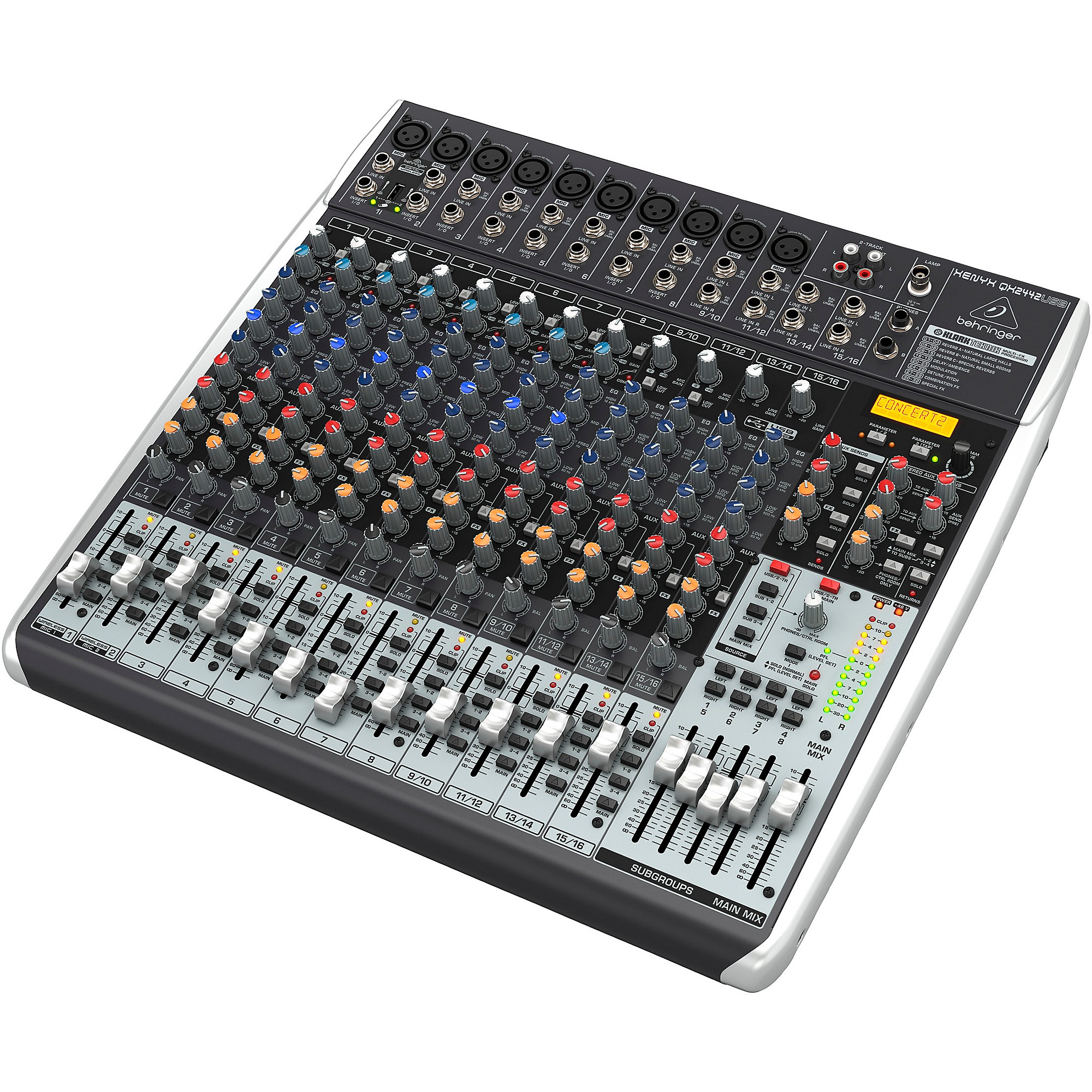ジャンク BEHRINGER XENYX QX2442USB 中古現状品 Behringer XENYX QX2442USB USB Mixer With Effects | Guitar Center